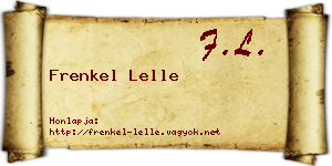 Frenkel Lelle névjegykártya